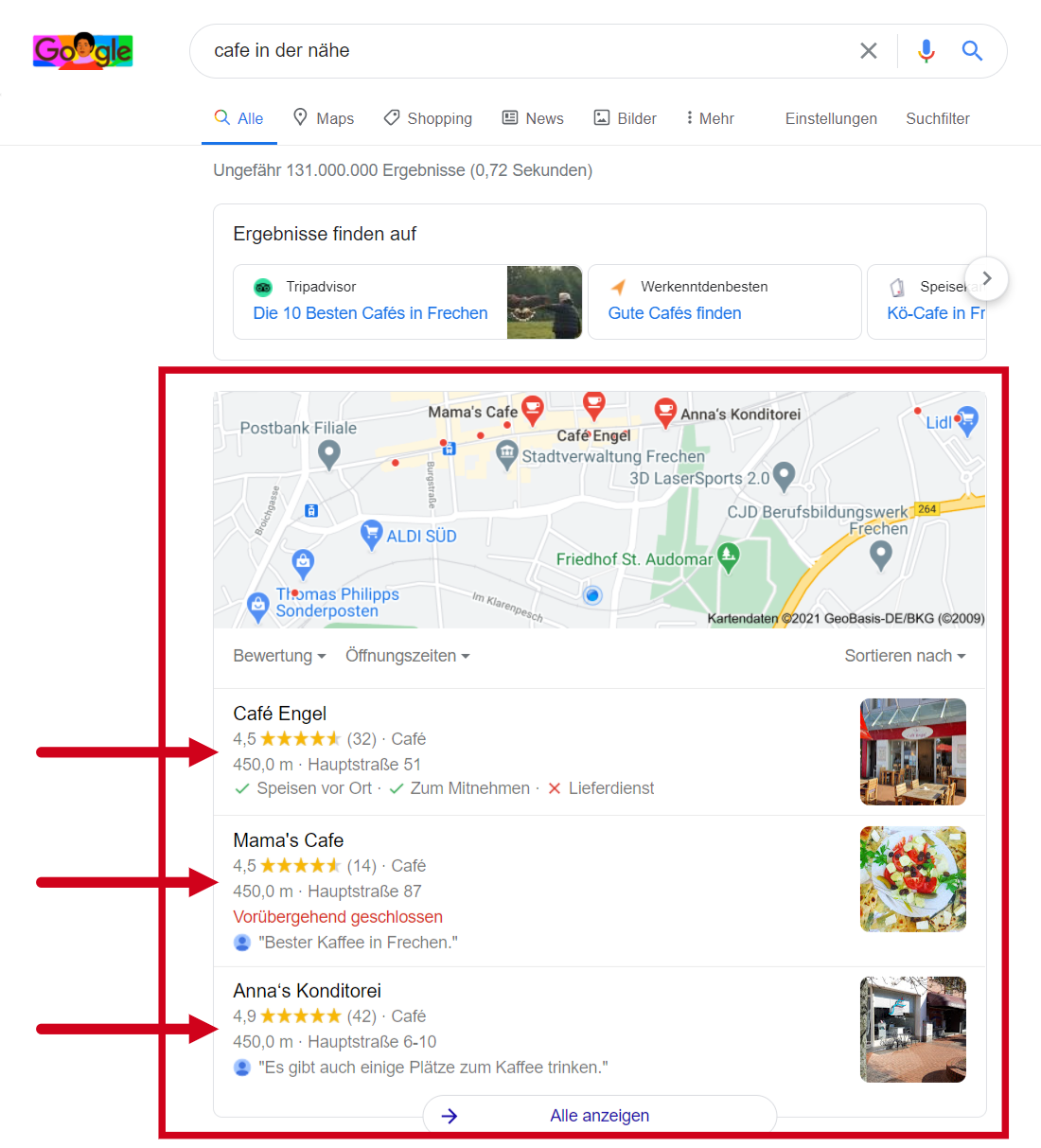 Google-Ergebnis für